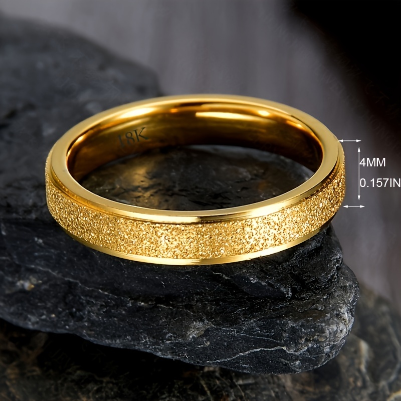 4mm Frosted Wedding Ring